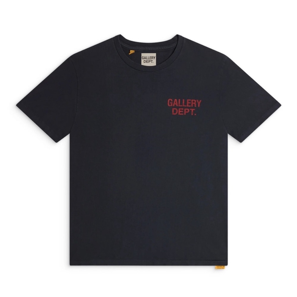 Gallery Dept Black Tee with Red Accents